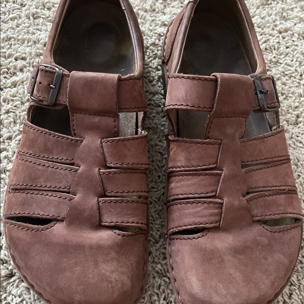 Birkenstock Madeira Brown LeatheFisherman Closed-Toe Sandals 43 men Size 10